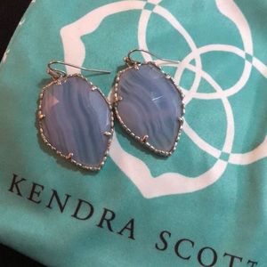 “Corley” Kendra Scott earrings in Blue Lace Agate